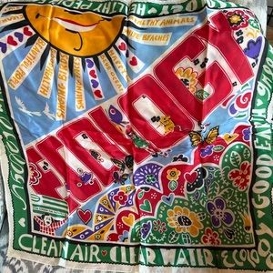 Vintage Graphic Ecology Scarf